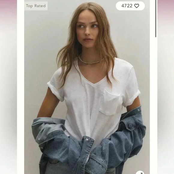 Anthropologie The Lars Classic V-Neck Tee by T.La - Picture 6 of 7